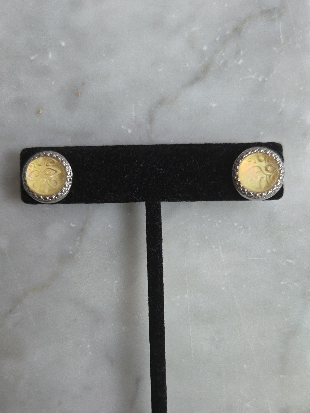 Lia Sophia Stud Carved Earrings